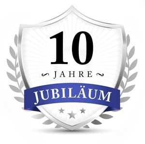 10 Jahre Jubiläum - Siegel